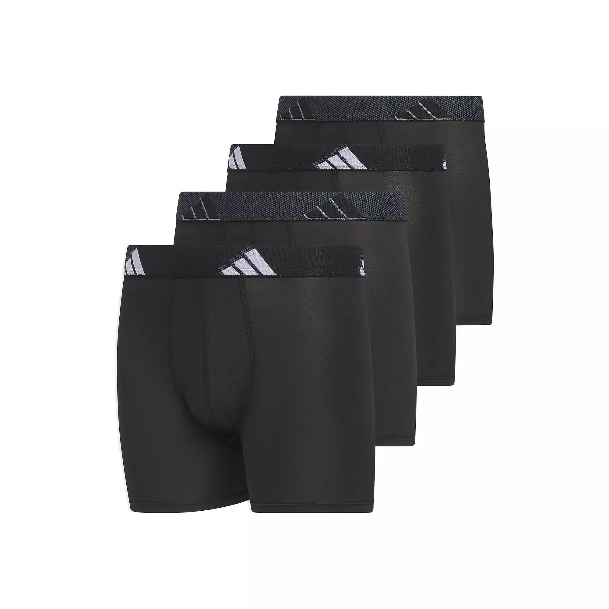 Boys 4-20 Adidas Youth Microfiber 4-Pack Boxer Brief, Boy's, Size: Large, Black Product Image