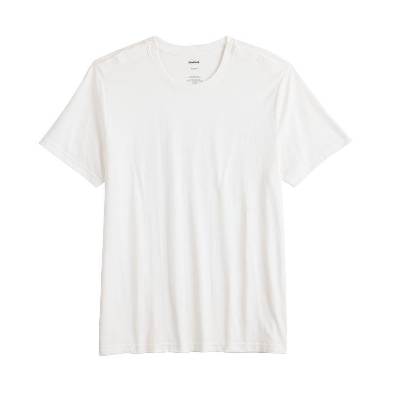 Men's Adaptive Sonoma Goods For Life® Easy Dressing Crew Tee, Size: XL, White Product Image
