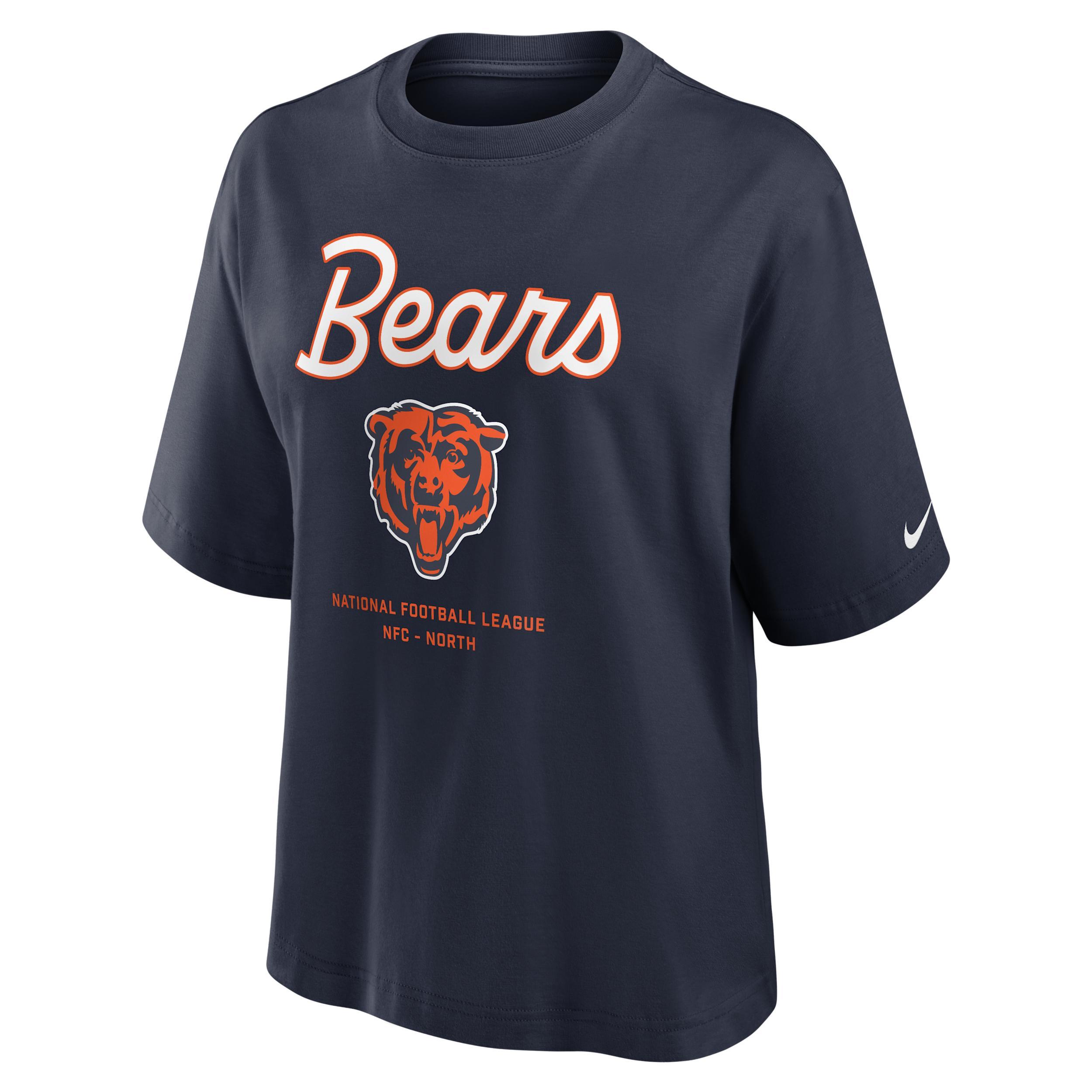 Chicago Bears Essential Script Boxy Women's Nike NFL T-Shirt Product Image