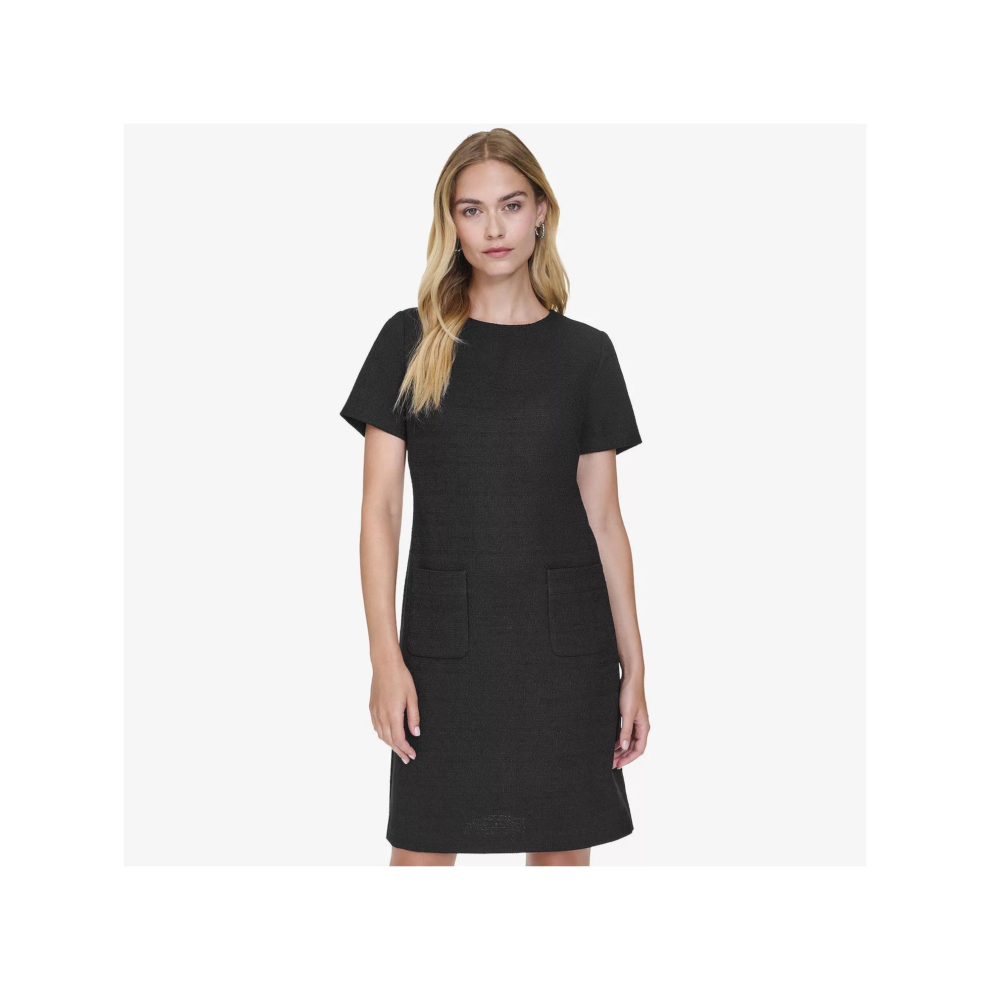 Women's Andrew Marc Short Sleeve Pocket Dress, Size: 6, White Product Image