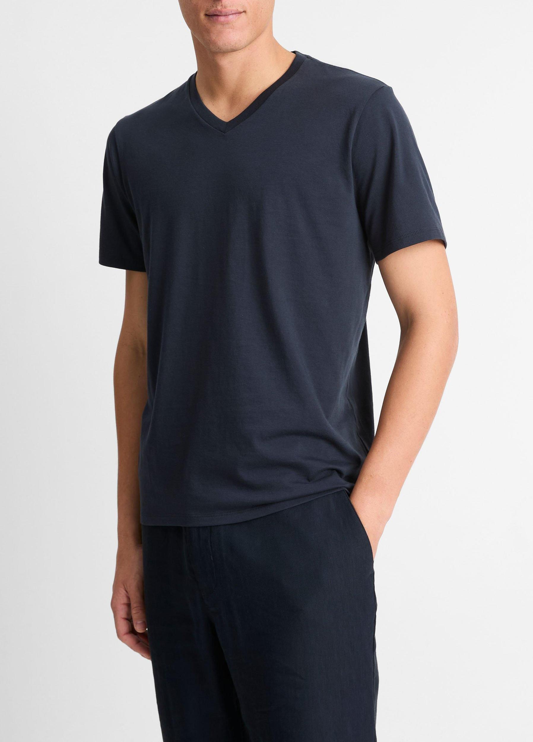Mens Pima Cotton V-Neck T-Shirt Vince Product Image