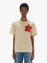 FLOWER PRINT T-SHIRT in neutrals | JW Anderson US  Product Image