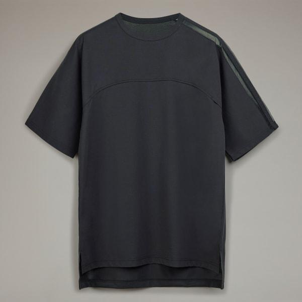 adidas Y-3 Mesh 3-Stripes Short Sleeve Tee Black L Mens Product Image