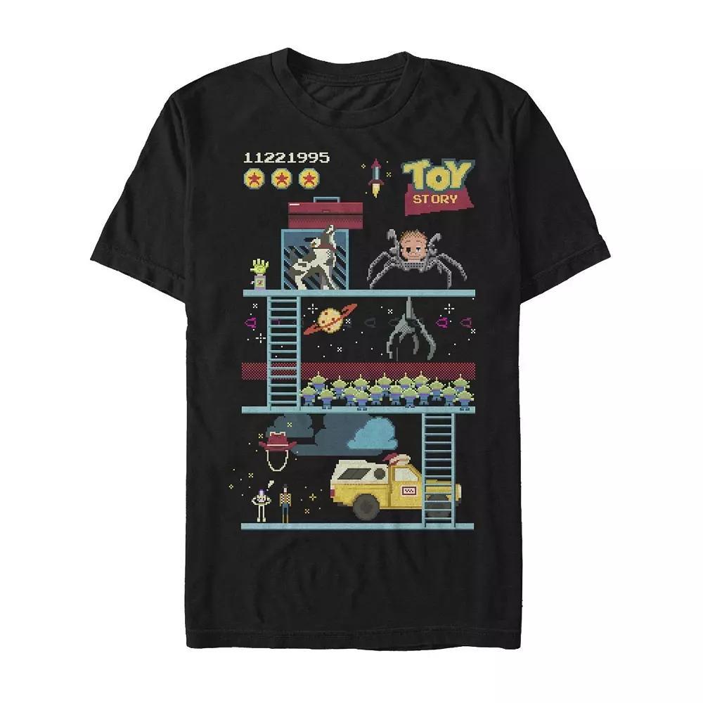Disney / Pixar's Toy Story Men's Pixels Retro Video Game Style Tee, Size: Medium, Black Product Image
