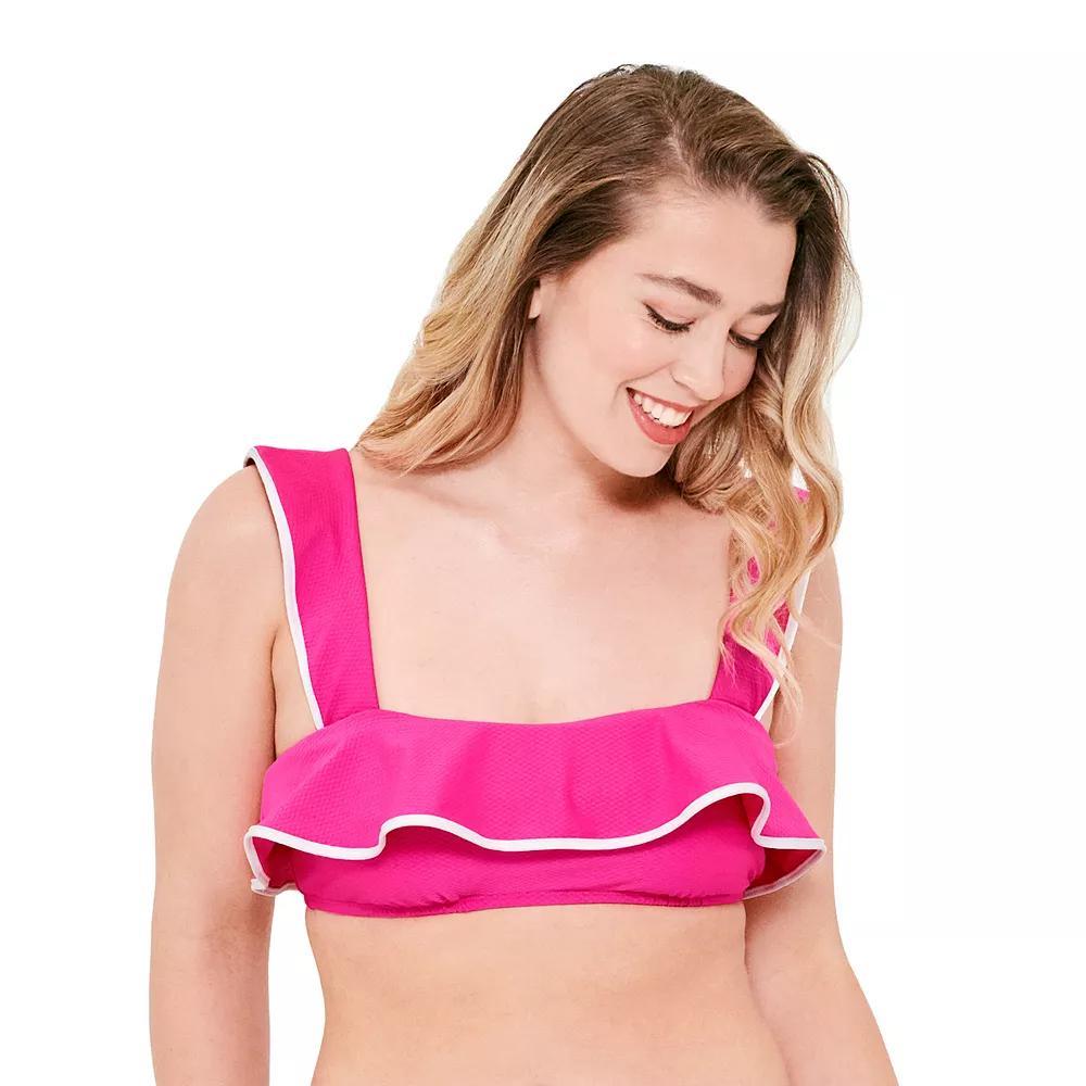Women's Freshwater Ruffle Bikini Swim Top, Size: XXL, Picque Bubblegum Product Image