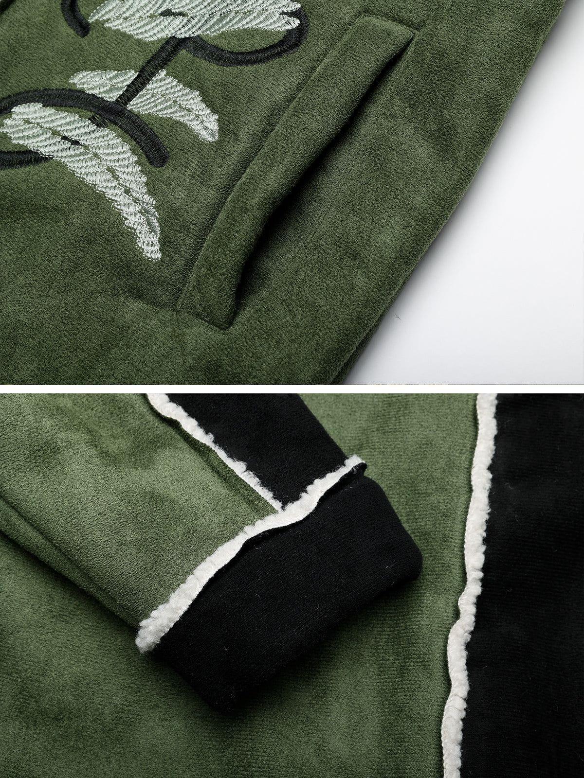 Aelfric Eden Color Blocking Embroidery Flower Coat Product Image