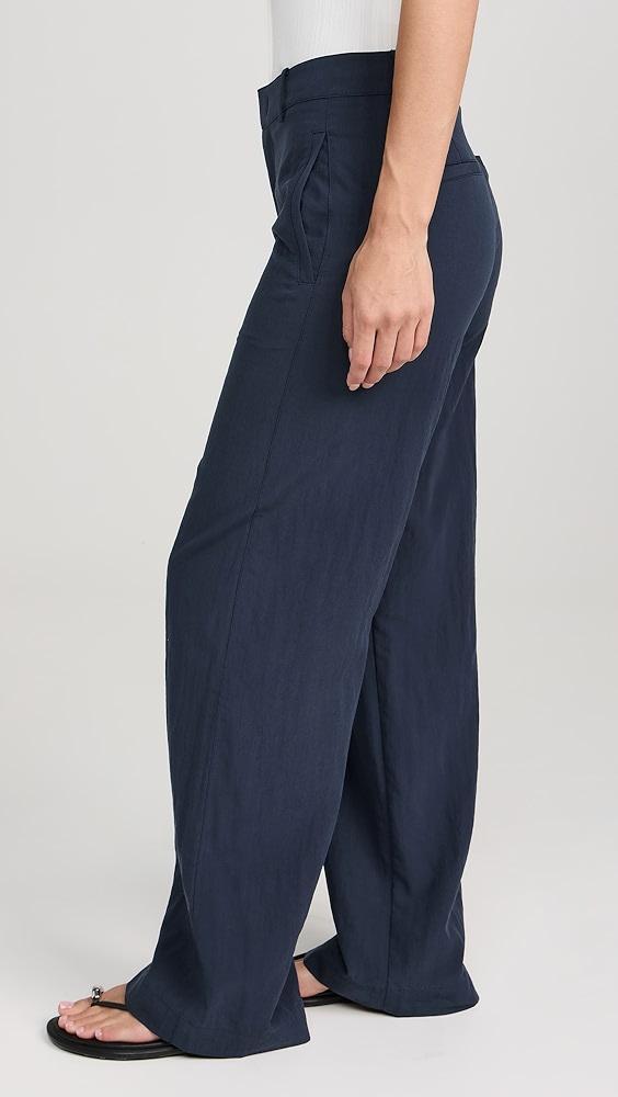 Vince Mid Rise Textured Wide Leg Trousers | Shopbop Product Image