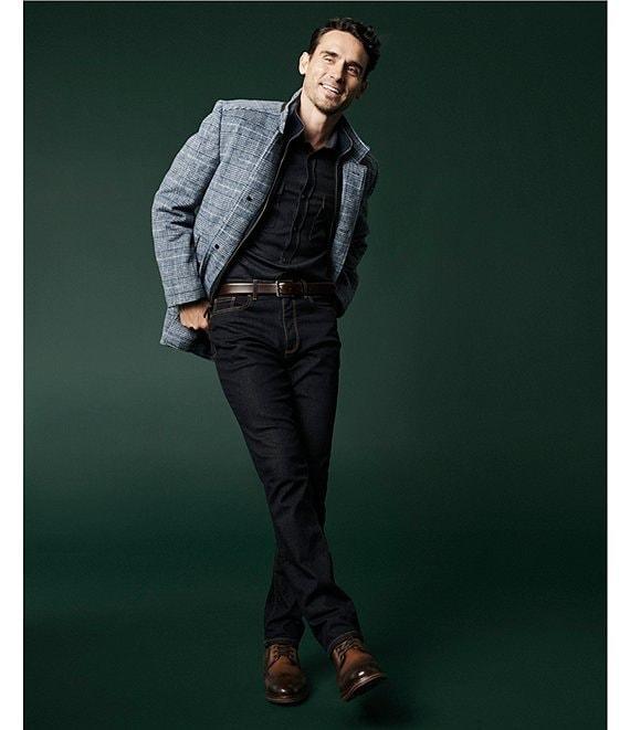 Johnston & Murphy Indigo Knit Long-Sleeve Woven Shirt Product Image