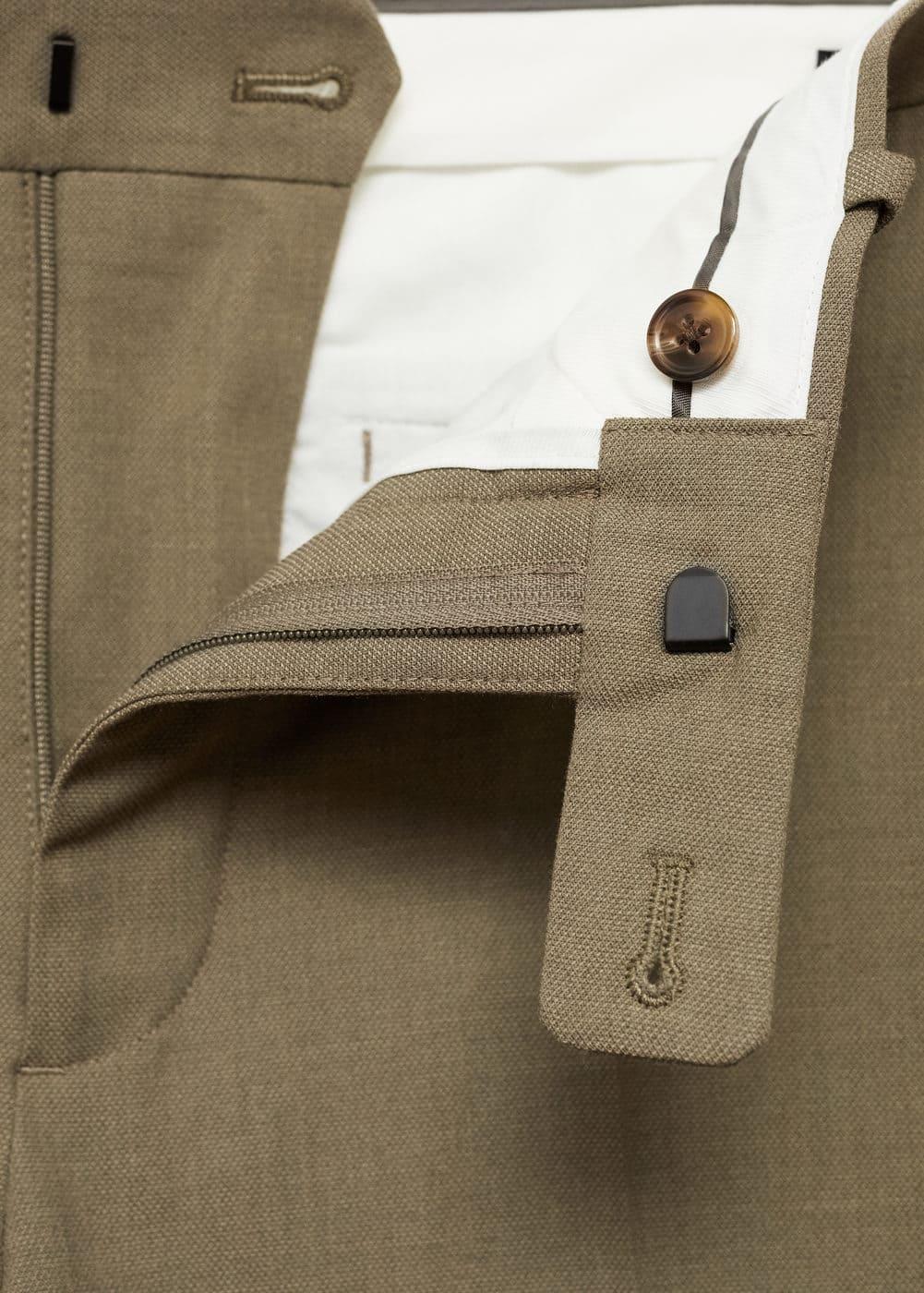 Stretch-fabric slim-fit suit pants - Men | MANGO USA Product Image