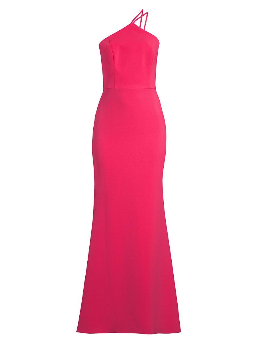 Womens Twill Halter Mermaid Gown Product Image