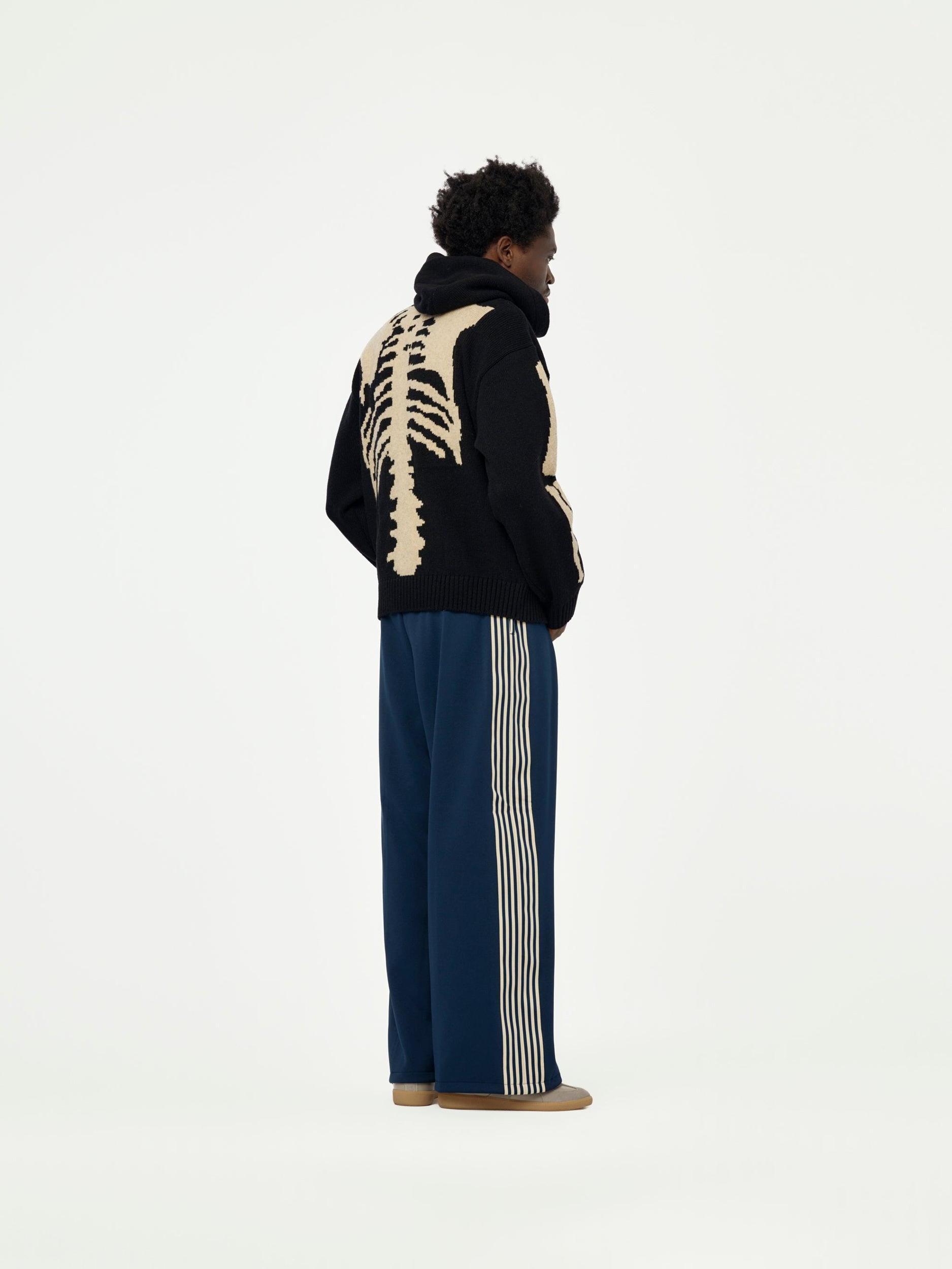 5G Wool BONE Hood Sweater (Black) Product Image