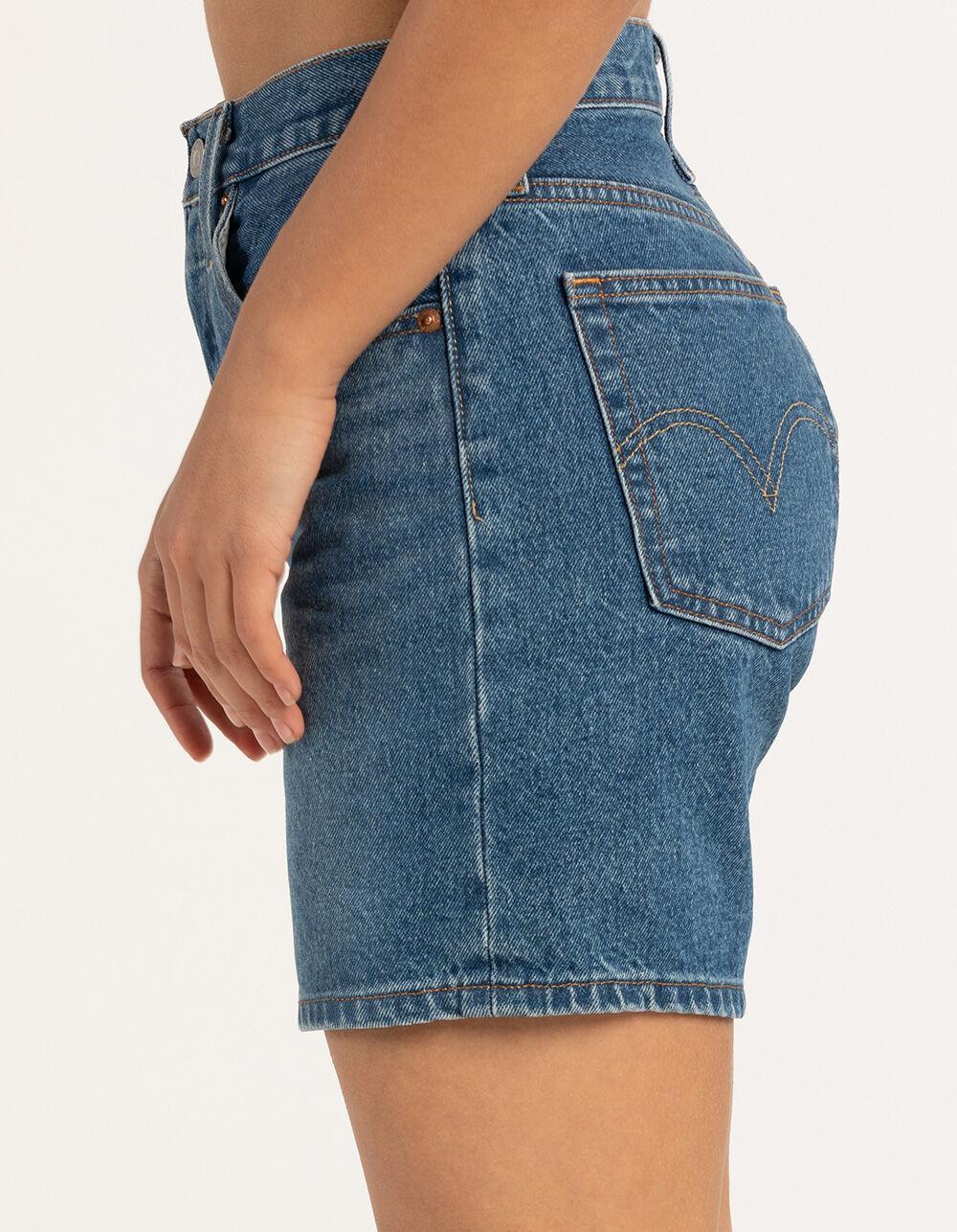 LEVI'S 501 Mid Thigh Womens Denim Shorts - Oxnard Choice - MED BLAST Product Image