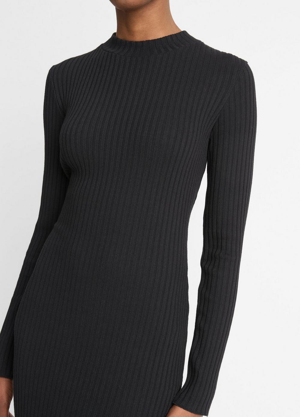 Womens Rib-Knit Crewneck Midi-Dress Product Image