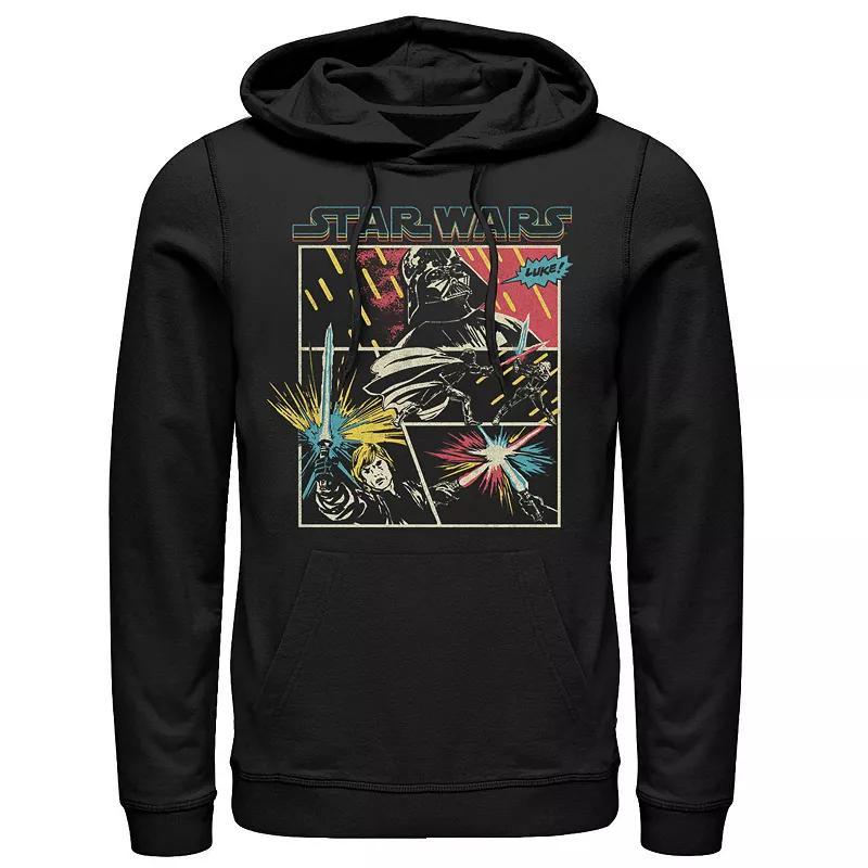 Men's Star Wars Luke & Vader Comic Fight Hoodie, Size: Medium, Black Product Image