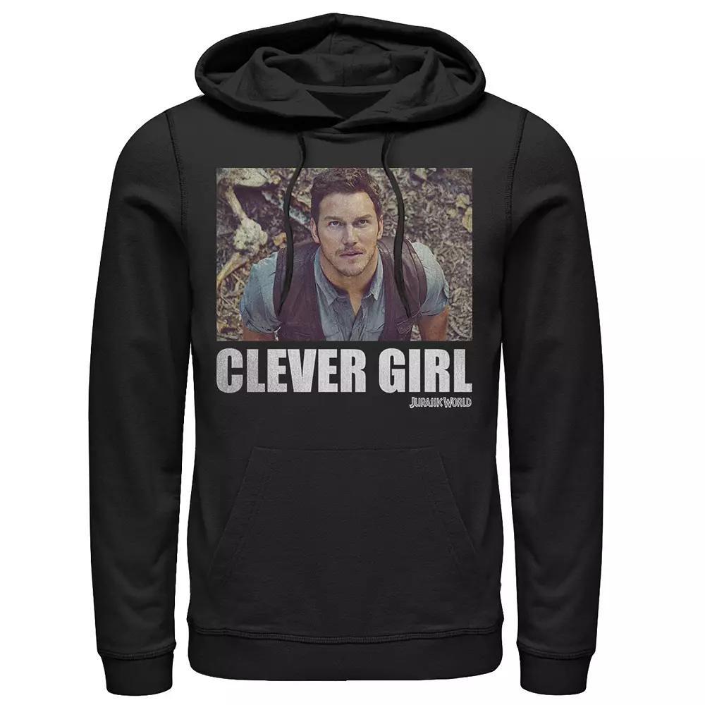 Men's Jurassic World Clever Girl Portrait Hoodie, Size: Small, Black Product Image