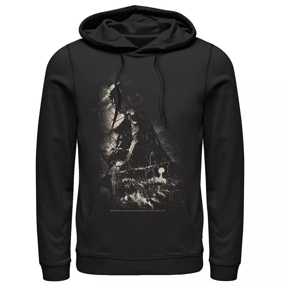 Men's DC Comics Batman Shadow Skyline Poster Hoodie, Size: XXL, Black Product Image