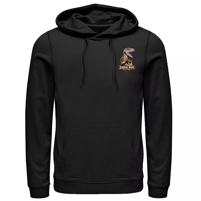 Men's Jurassic Park Velociraptor Tears Through Graphic Pullover Hoodie, Size: Large, Red Product Image