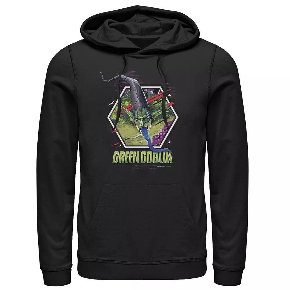 Men's Marvel Spiderverse Green Goblin Hexagon Hoodie, Size: XL, Black Product Image