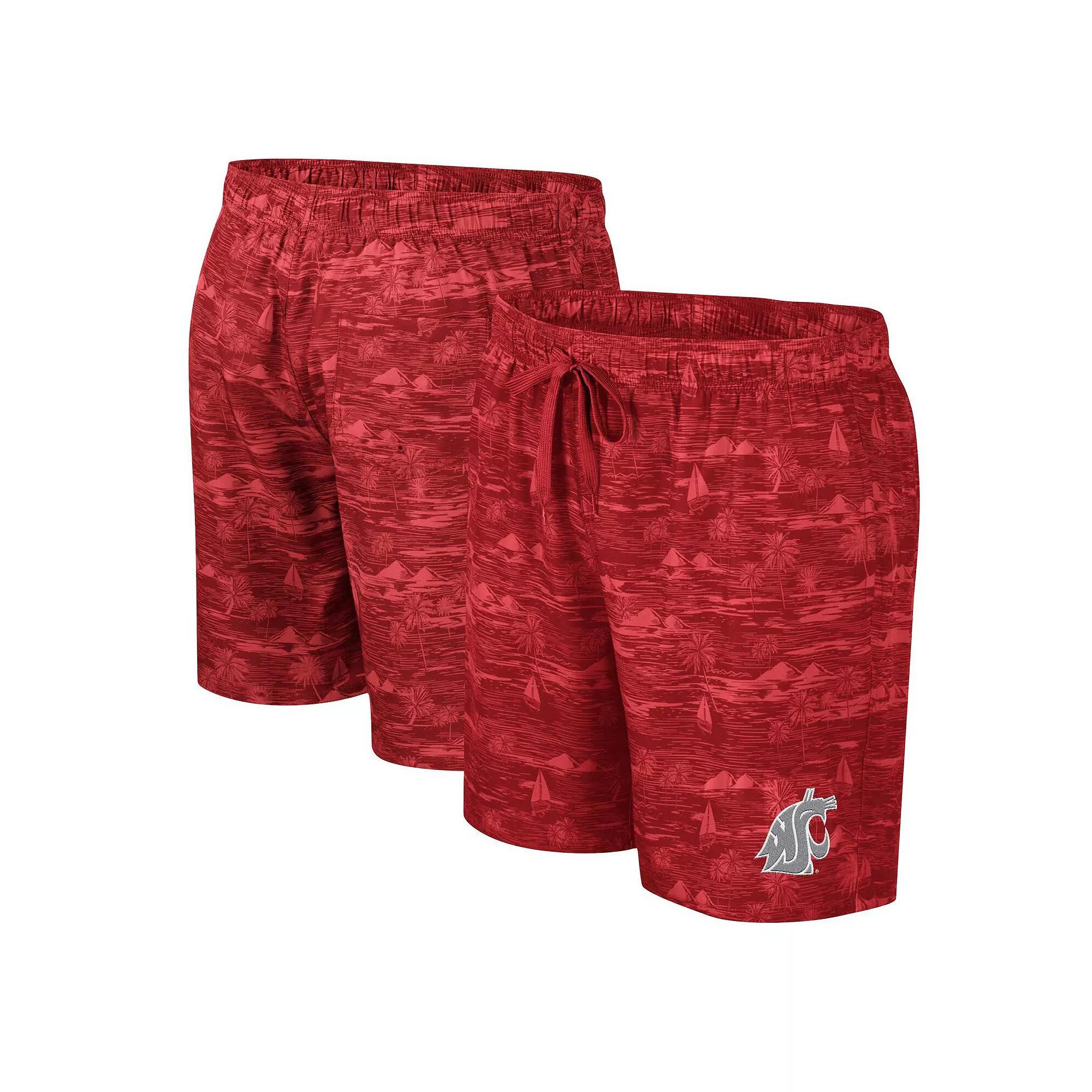 Men's Colosseum Crimson Washington State Cougars Ozark Swim Shorts, Size: Large, Wsc Red Product Image