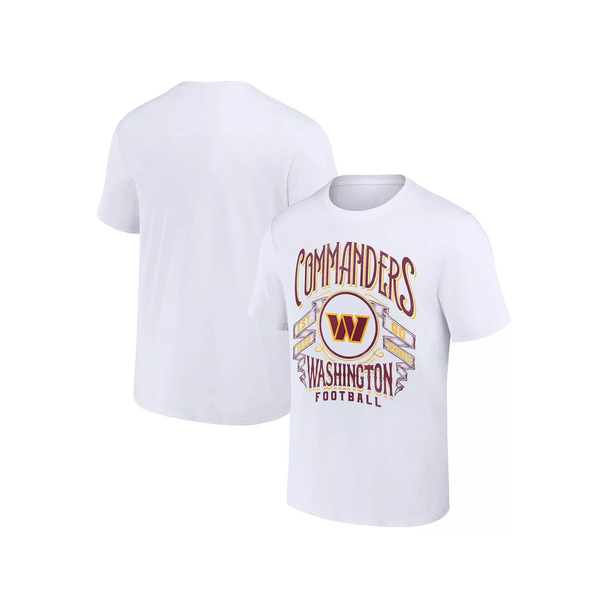 Men's NFL x Darius Rucker Collection by Fanatics White Washington Commanders Vintage Football T-Shirt, Size: Small, Wft White Product Image