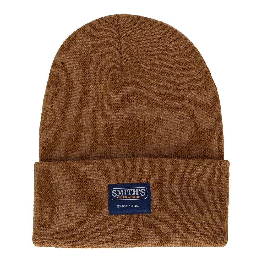 Men's Smith's Workwear Cuffed Pull-On Knit Beanie, Camel Brown Product Image