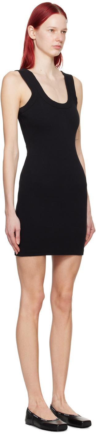 ALEXANDER WANG T Black Embossed Minidress In 001 Black Product Image