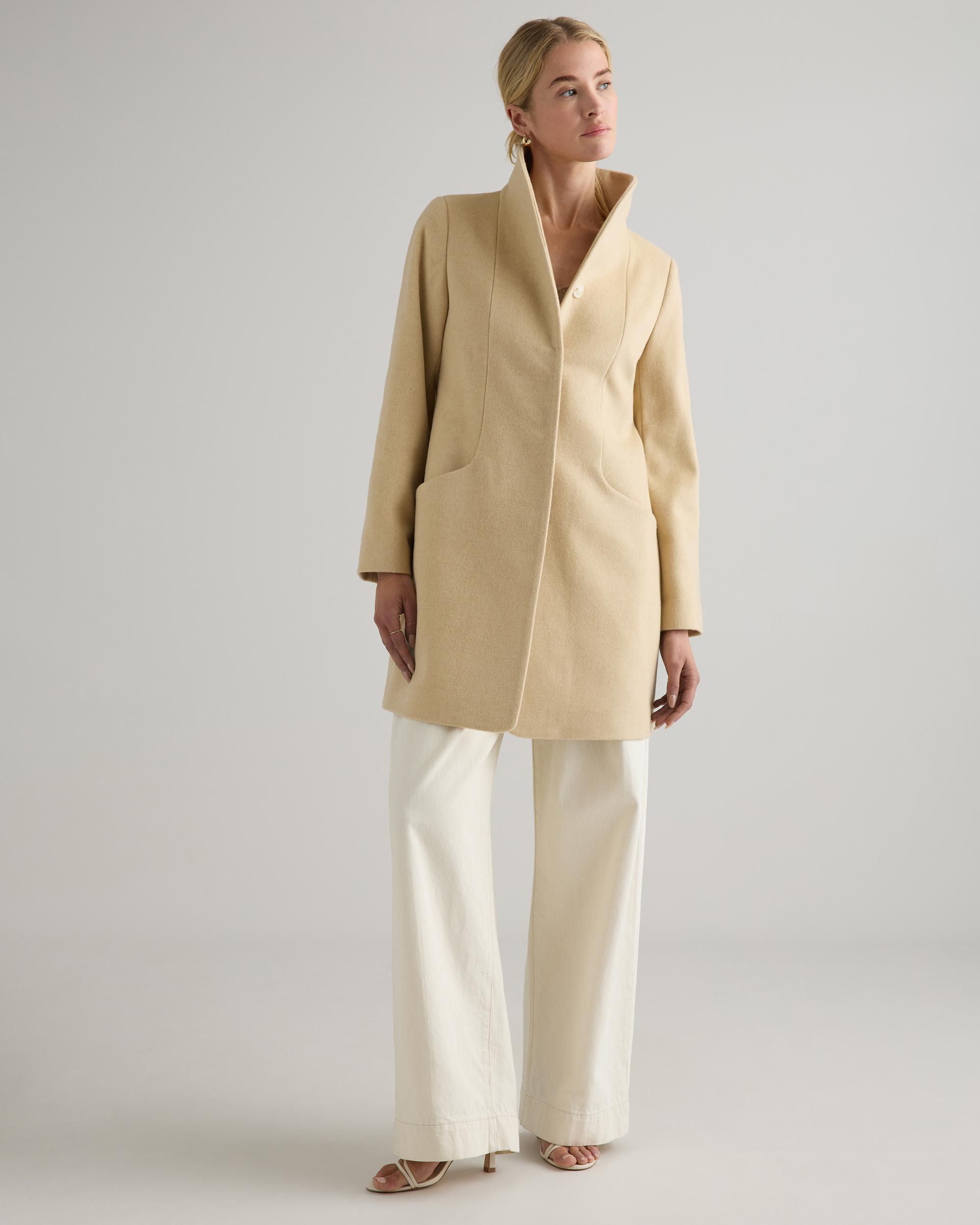 Quince | Women's Italian Wool Cocoon Coat Wool/Nylon Product Image