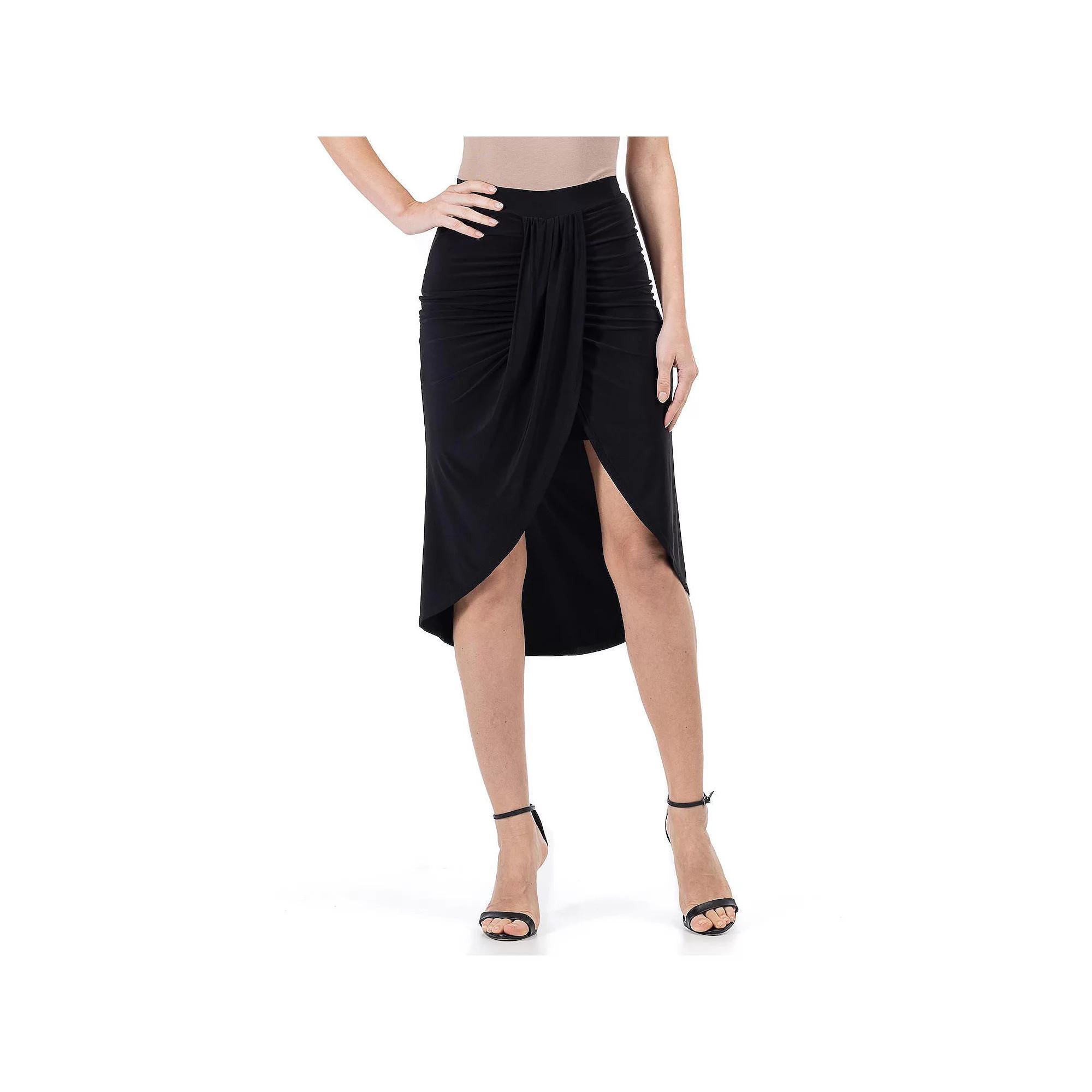 Women's 24Seven Comfort Apparel Knee Length Tulip Skirt, Size: XL, Blue Product Image