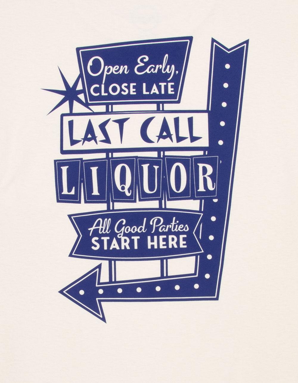 LAST CALL CO. Liquor Badge Mens Tee - OFF WHITE Product Image