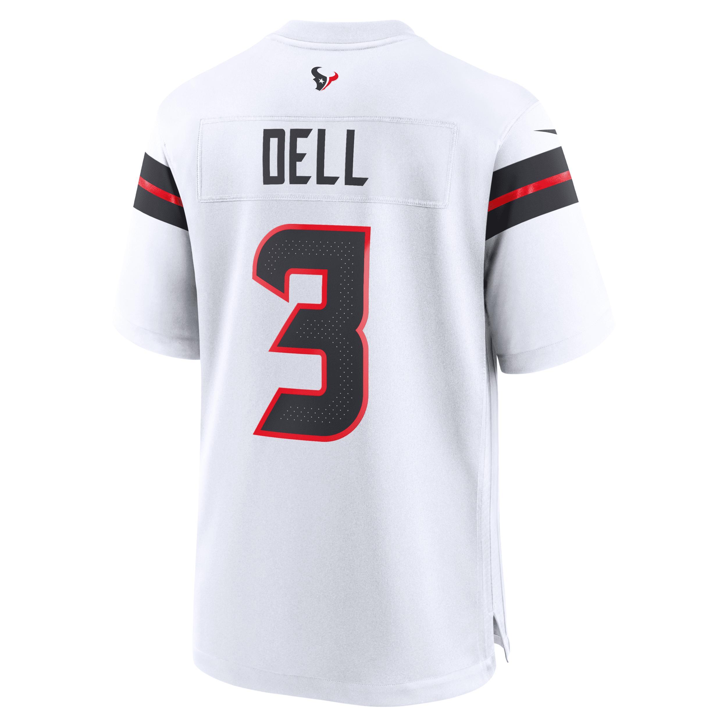 Men's Nike Tank Dell  White Houston Texans Game Jersey, Size: 3XL Product Image