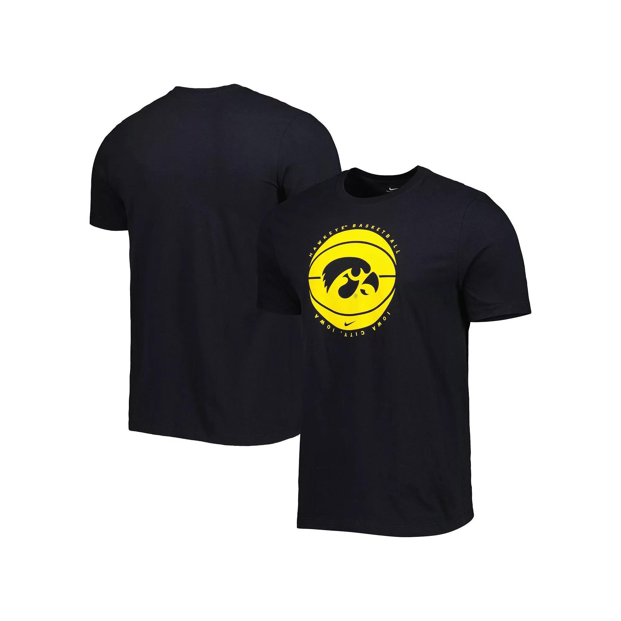 Men's Nike Black Iowa Hawkeyes Basketball Logo T-Shirt, Size: Medium Product Image