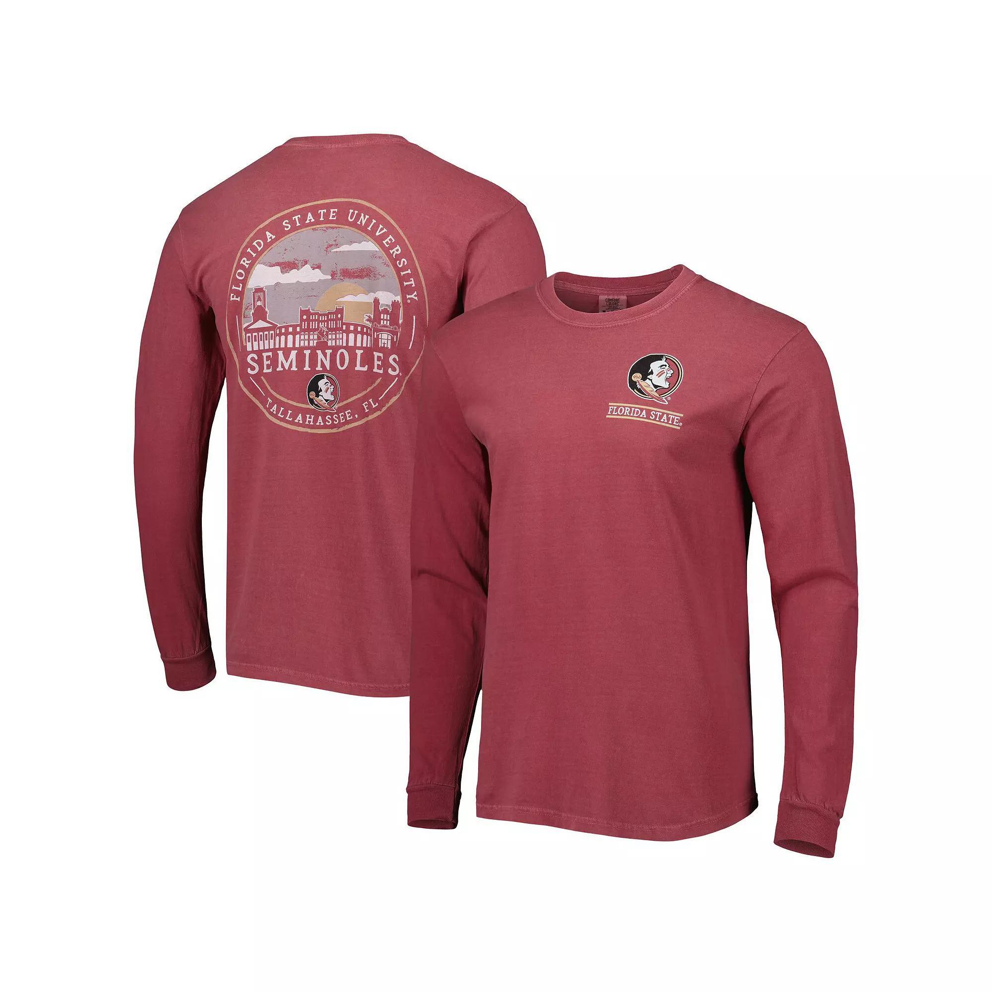 Men's Garnet Florida State Seminoles Circle Campus Scene Long Sleeve T-Shirt, Size: 2XL, Red Product Image