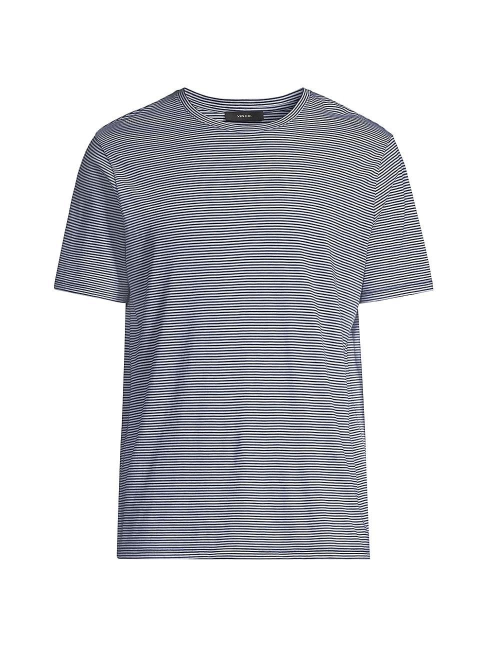 Vince Striped Short Sleeve Pima Cotton Tee Product Image