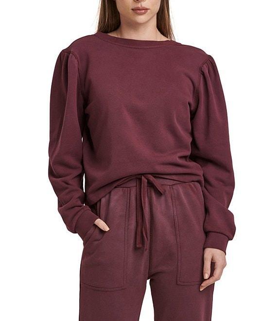 Dear John Raya Wide Crew Neck Long Sleeve U-Back Sweatshirt Product Image