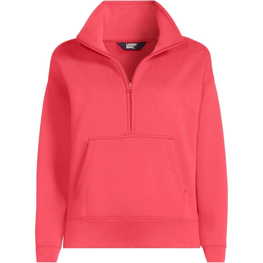 Lands' End Women's Serious Sweats Relaxed Long Sleeve Half Zip Sweatshirt Product Image