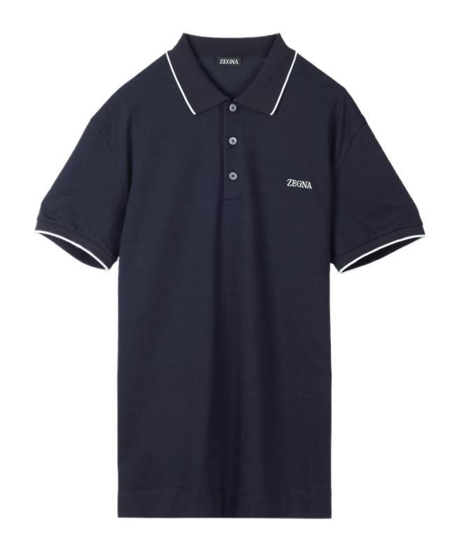 ZEGNA Short-sleeved Polo Shirt In Black Product Image