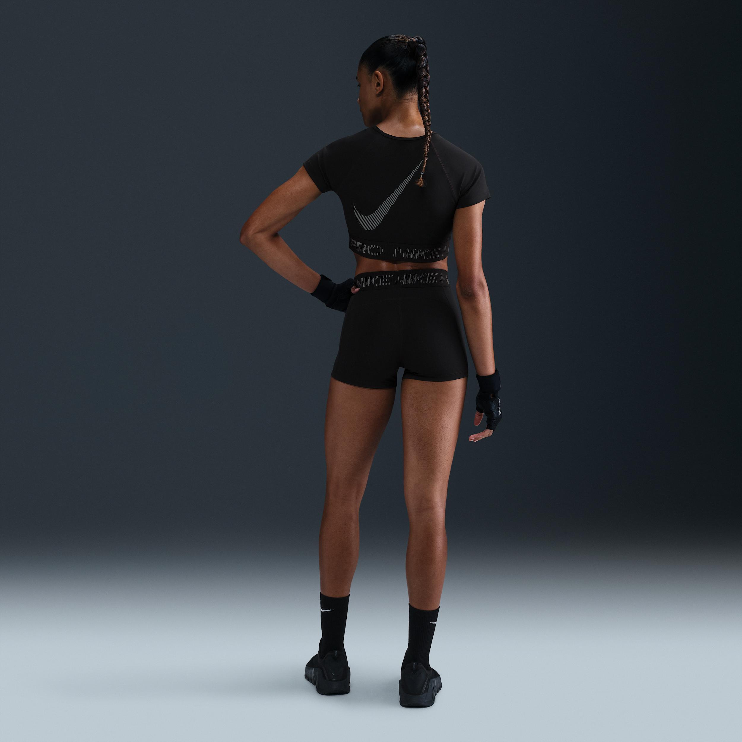 Womens Nike Pro Mid-Rise 3 Graphic Biker Shorts Product Image