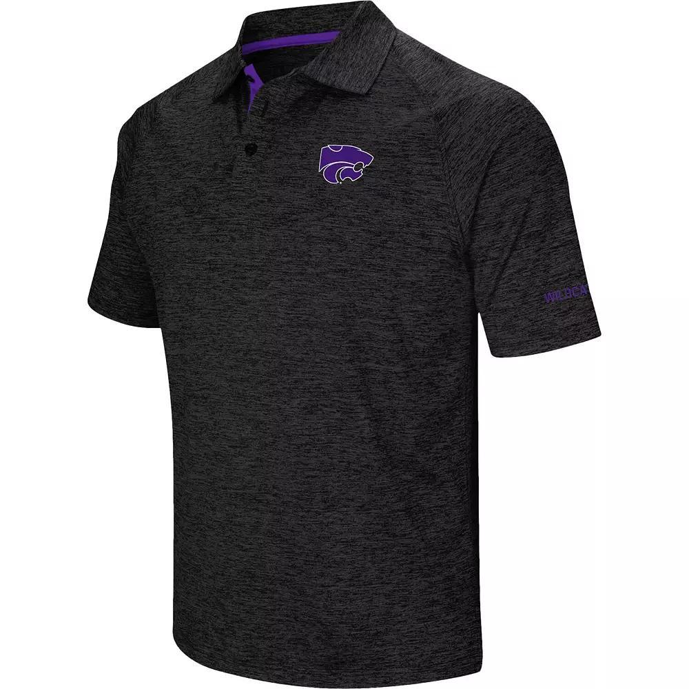 Men's Colosseum Black Kansas State Wildcats Down Swing Polo, Size: Large, Charco Product Image