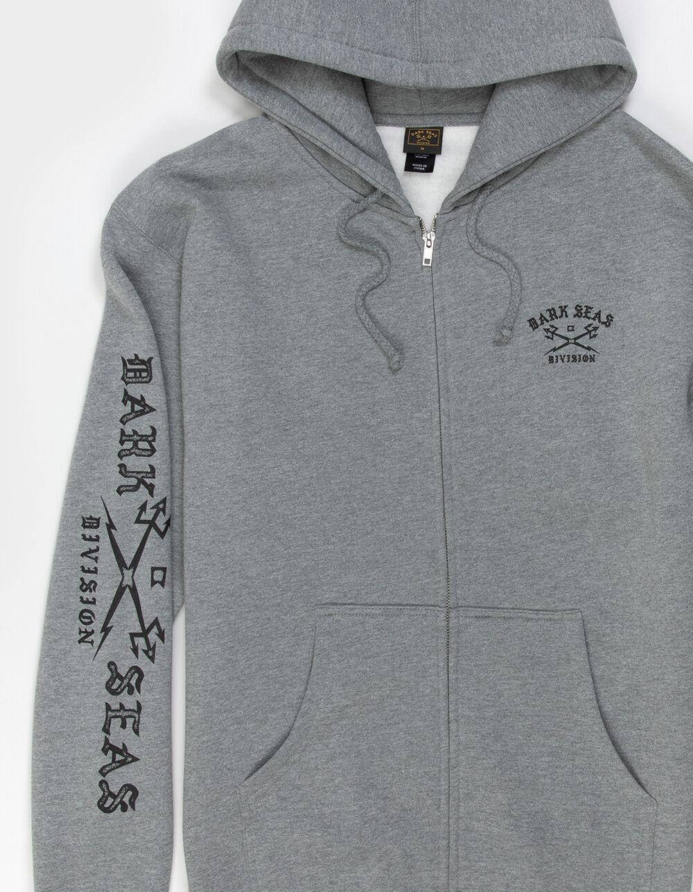 DARK SEAS Headmaster Mens Zip-Up Hoodie - HEATHER GRAY Product Image