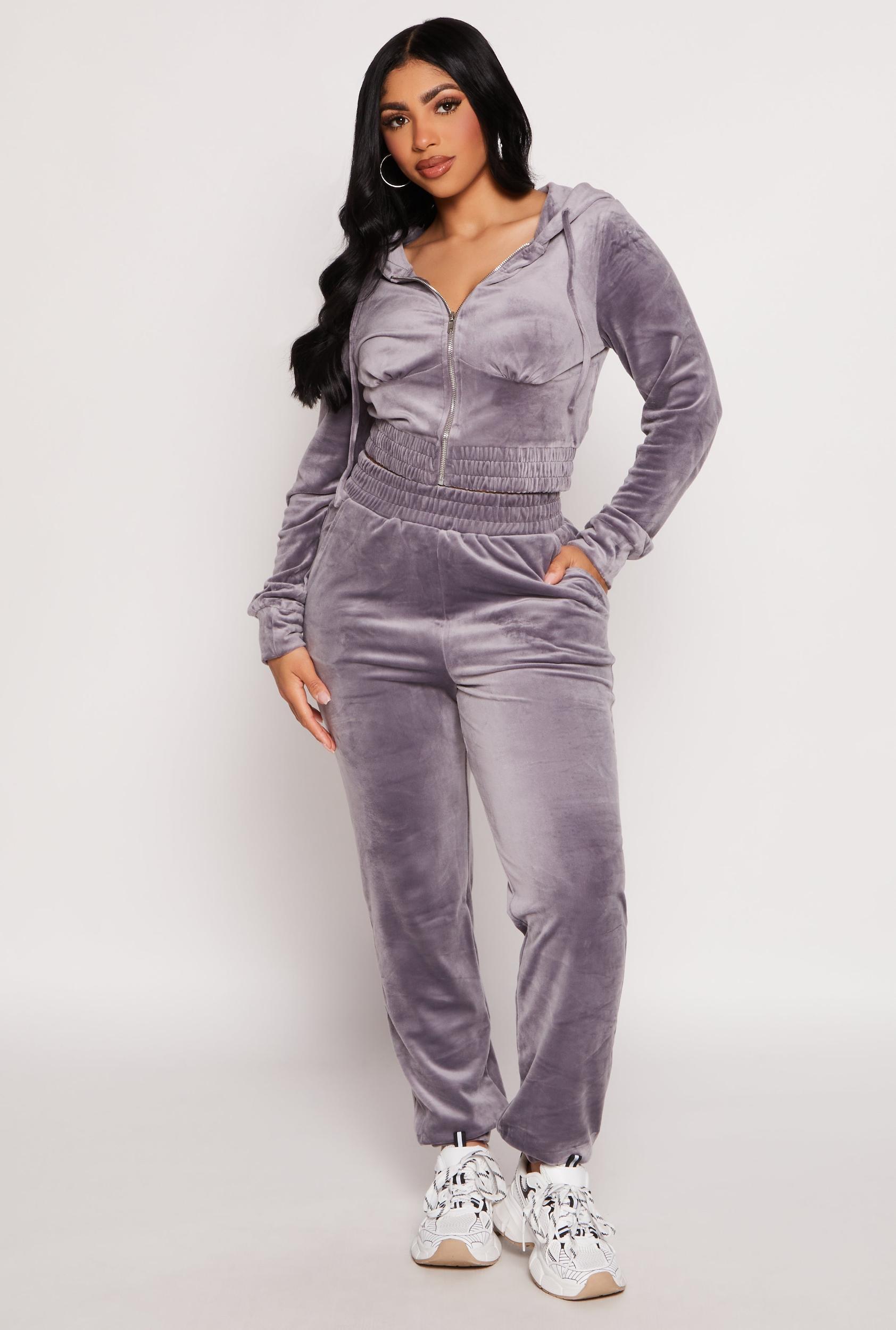 Womens Iris Pull On Velour Joggers Product Image