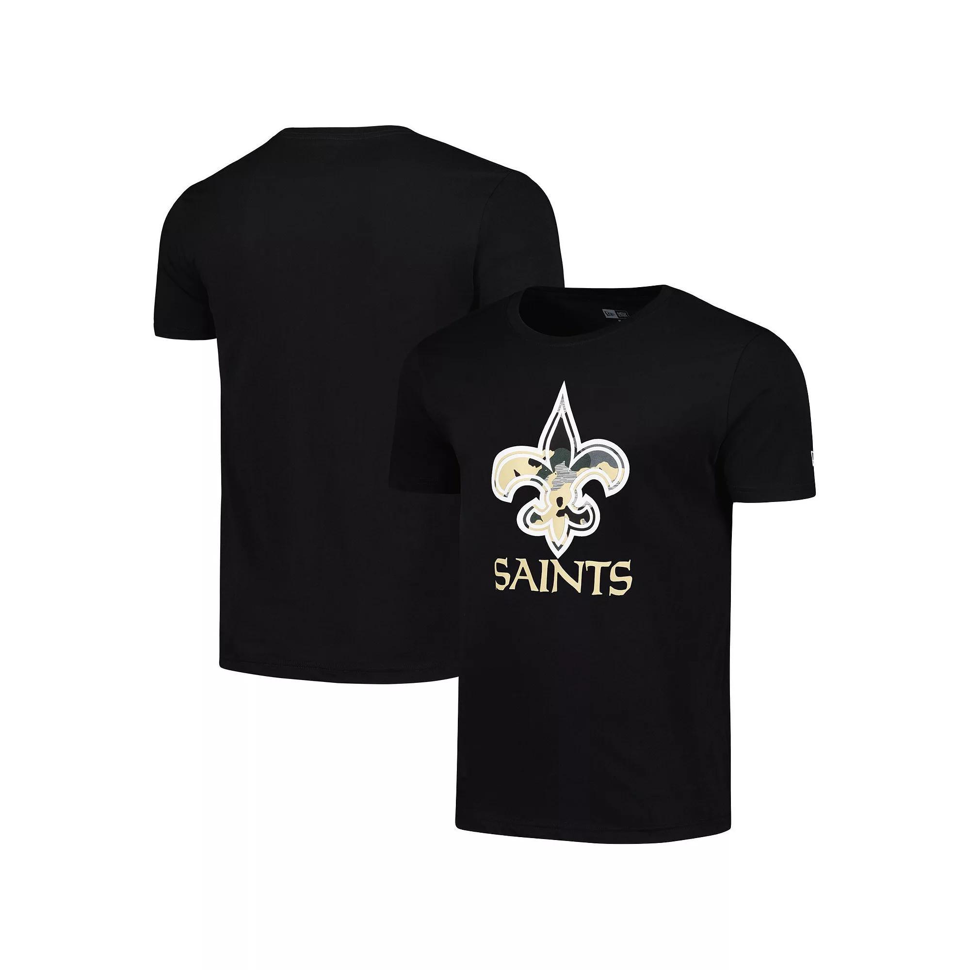 Men's New Era Black New Orleans Saints Camo Logo T-Shirt, Size: XL Product Image