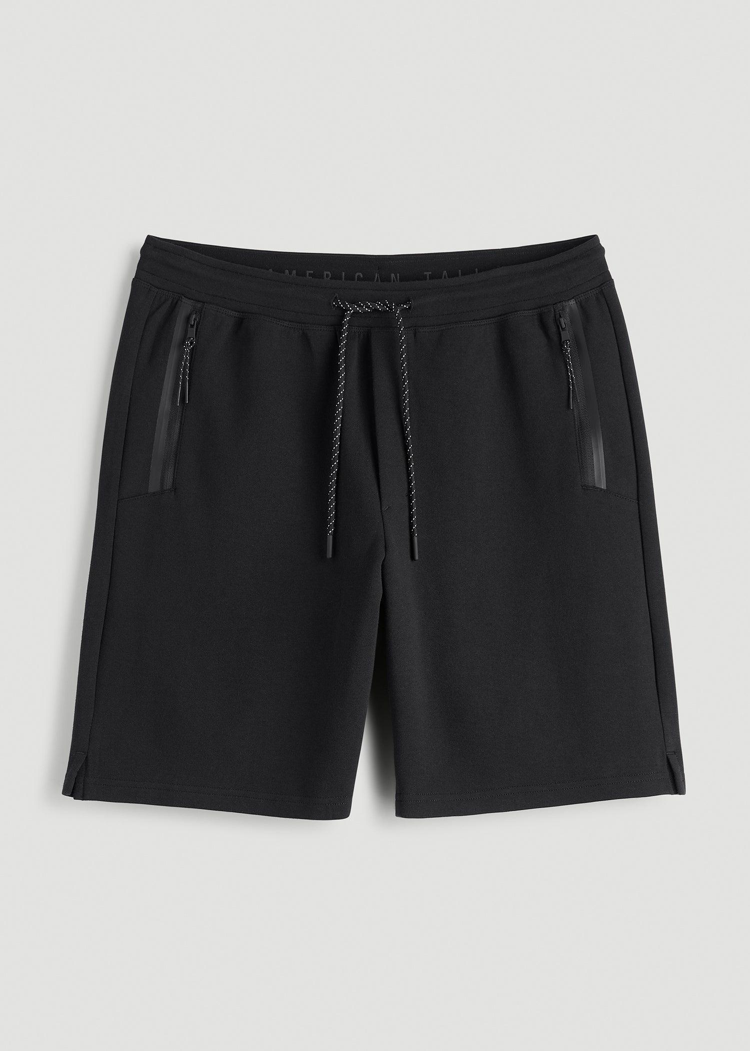 Utility Fleece Shorts for Tall Men in Black Product Image
