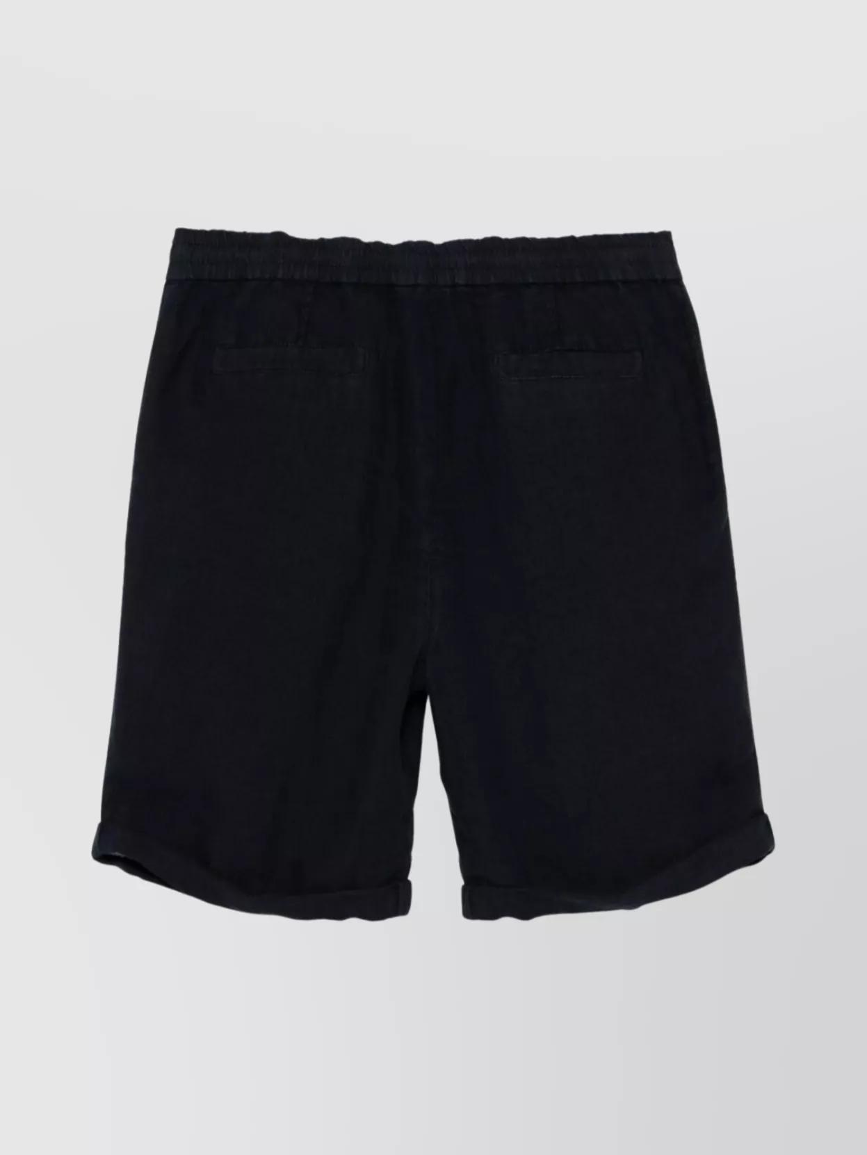 BRUNELLO CUCINELLI Linen Shorts In Blue Product Image
