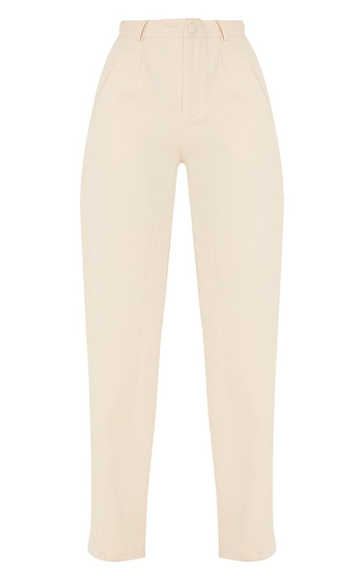 Stone Woven Pleat Detail Wide Leg Pants Product Image