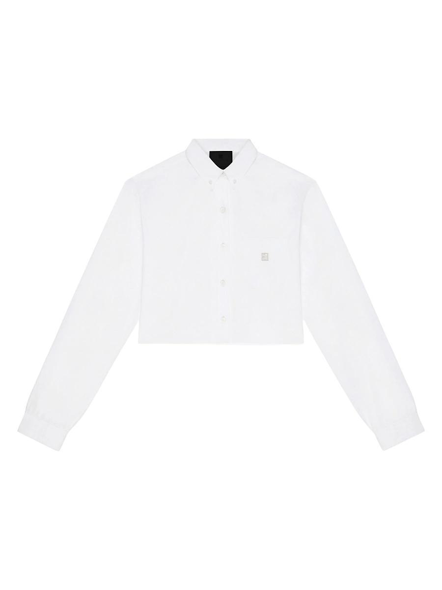 Womens Cropped Shirt In Poplin Product Image