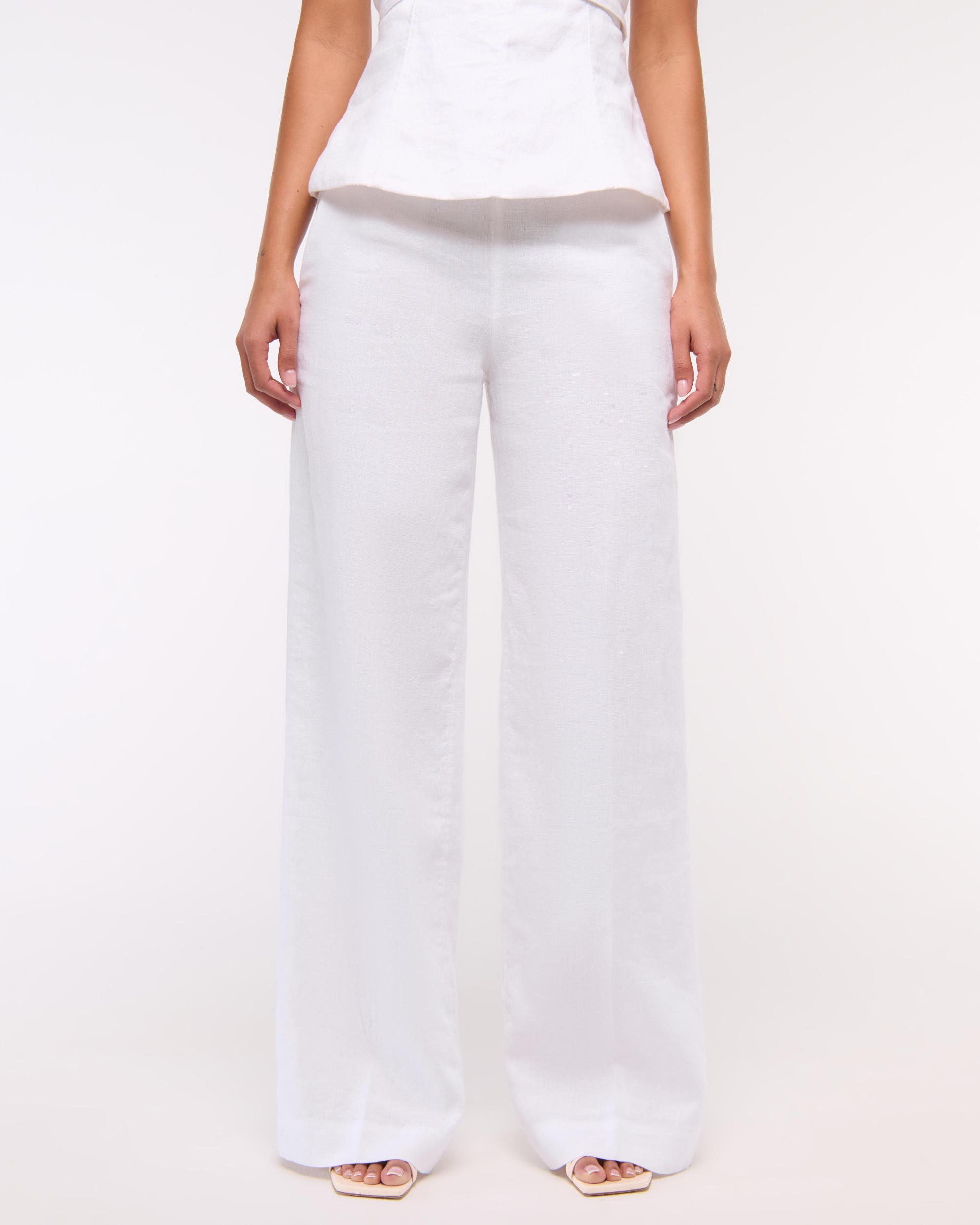 Premium Linen Tailored Ultra Wide Leg Pant Product Image
