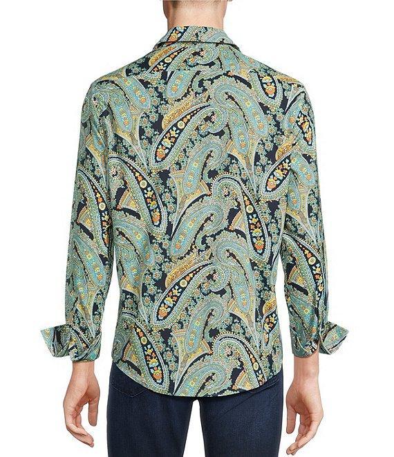 Cremieux Premium Denim Geometric Paisley Long Sleeve Woven Shirt Product Image