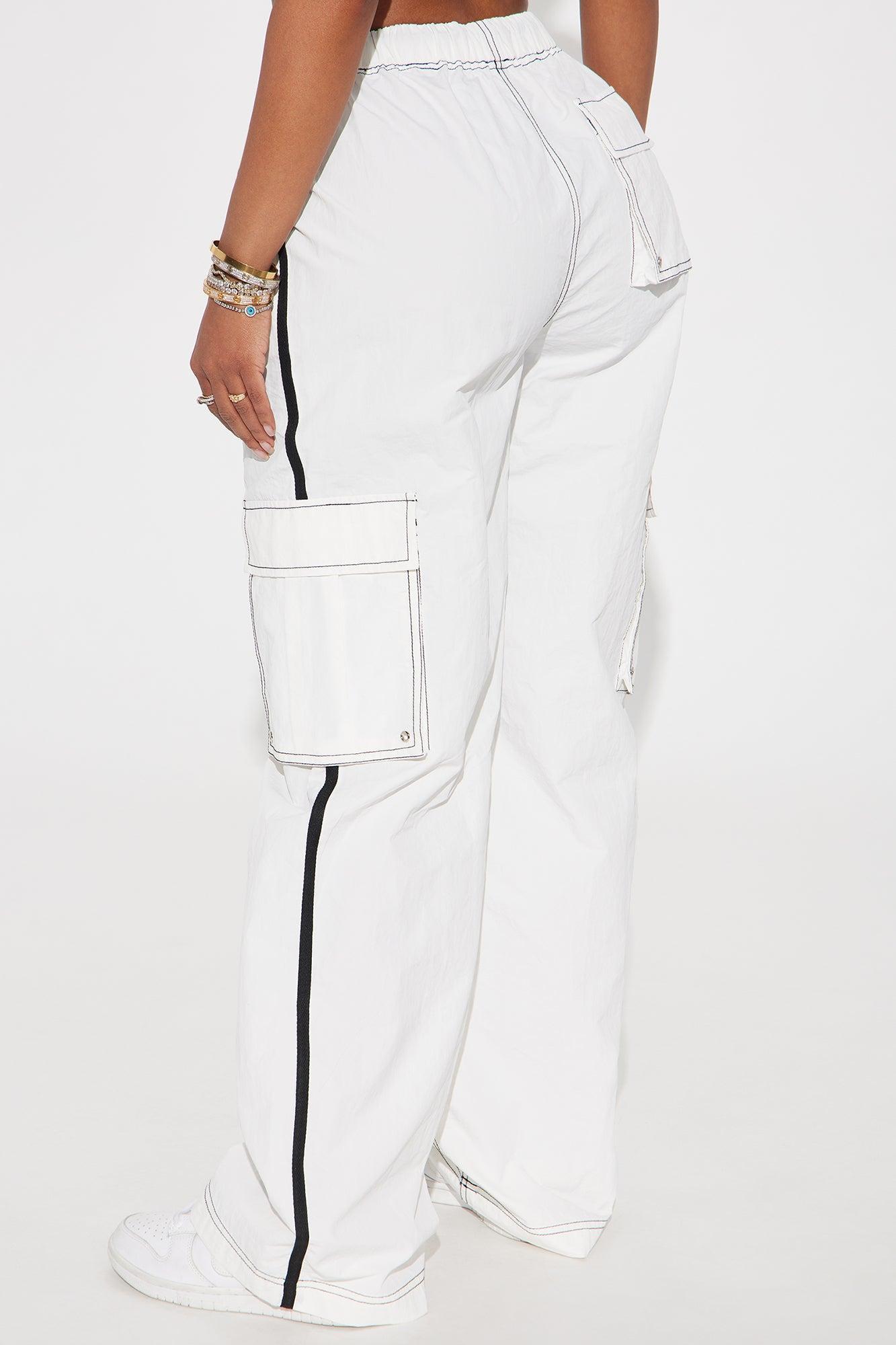 Tokyo Windbreaker Track Pant - White Product Image