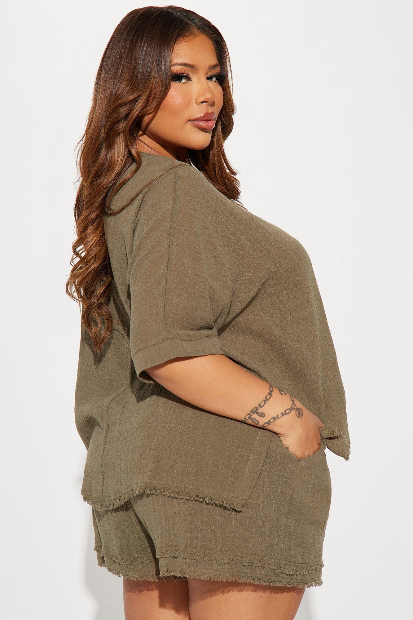 Ashley Short Set - Olive Product Image
