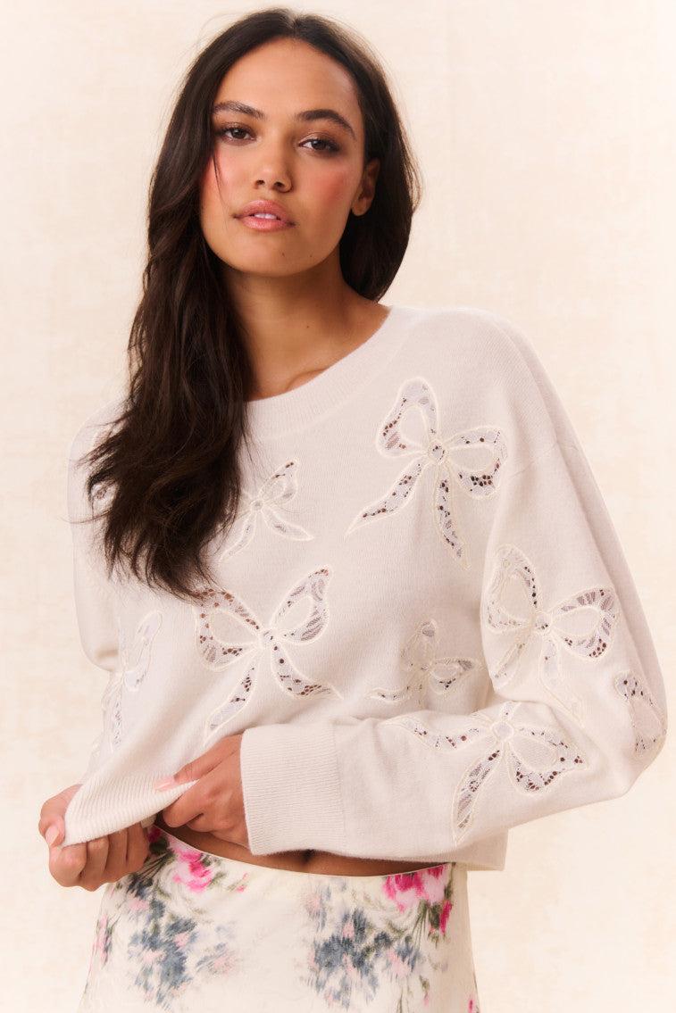 Parson Bow Print Pullover - BLACK Product Image